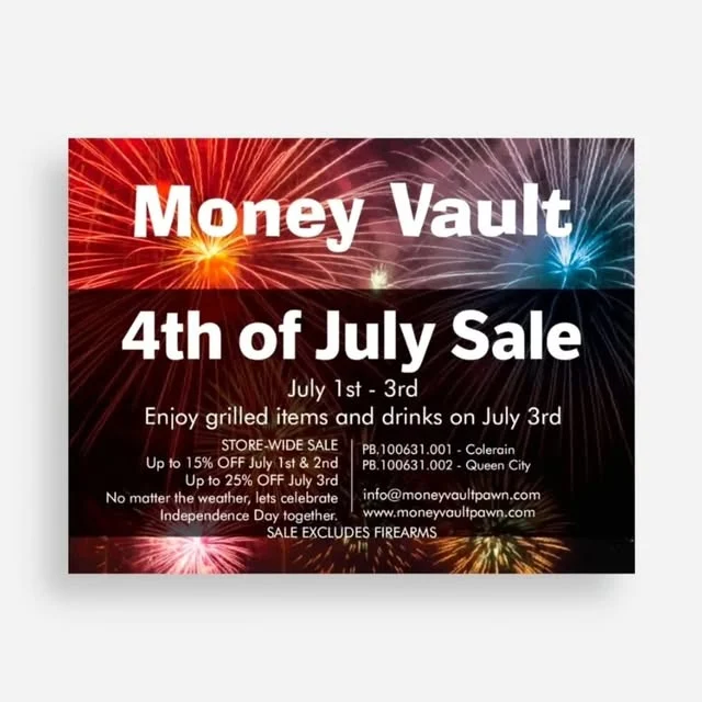 Flyer for our 4th of July store-wide sale